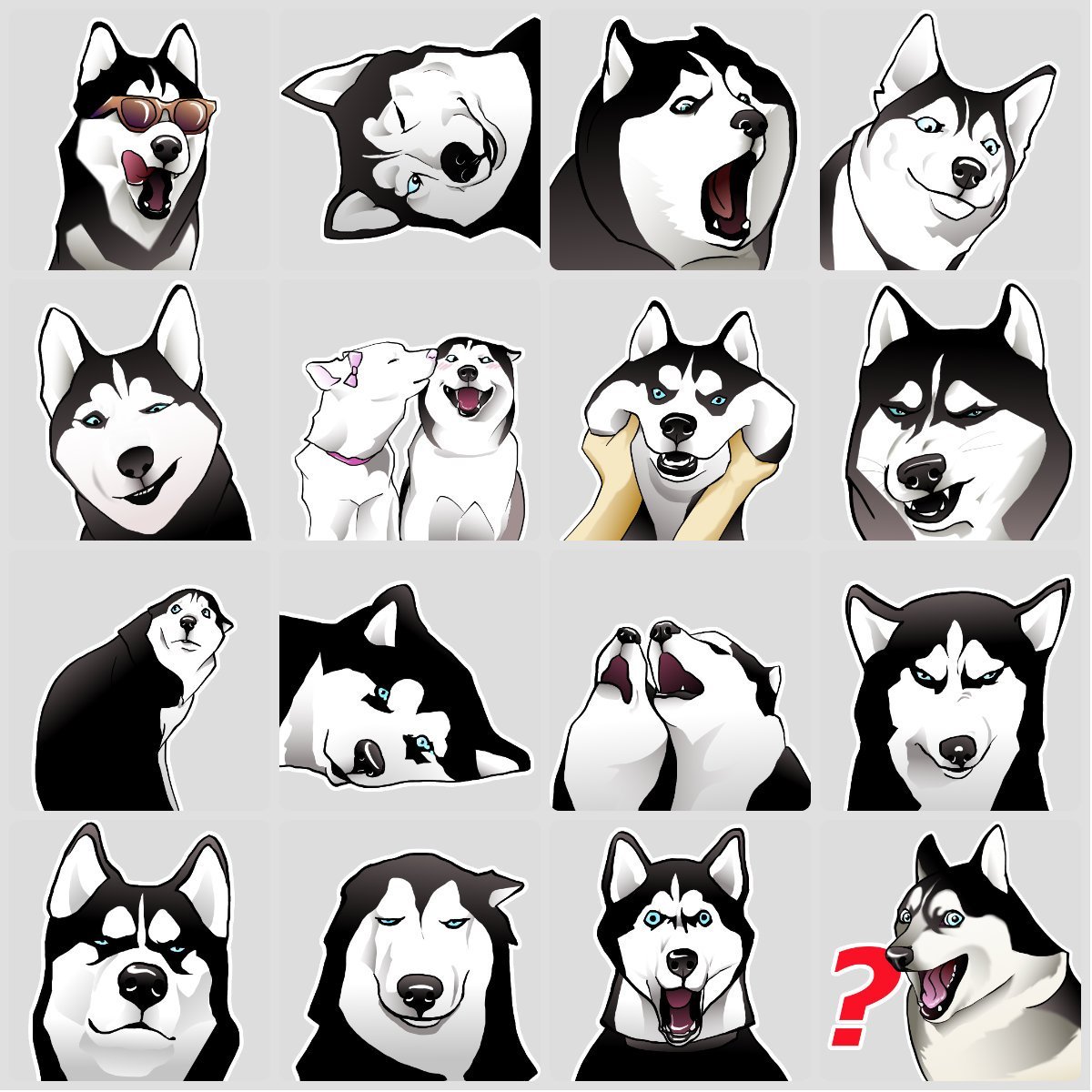 Наклейки хаски