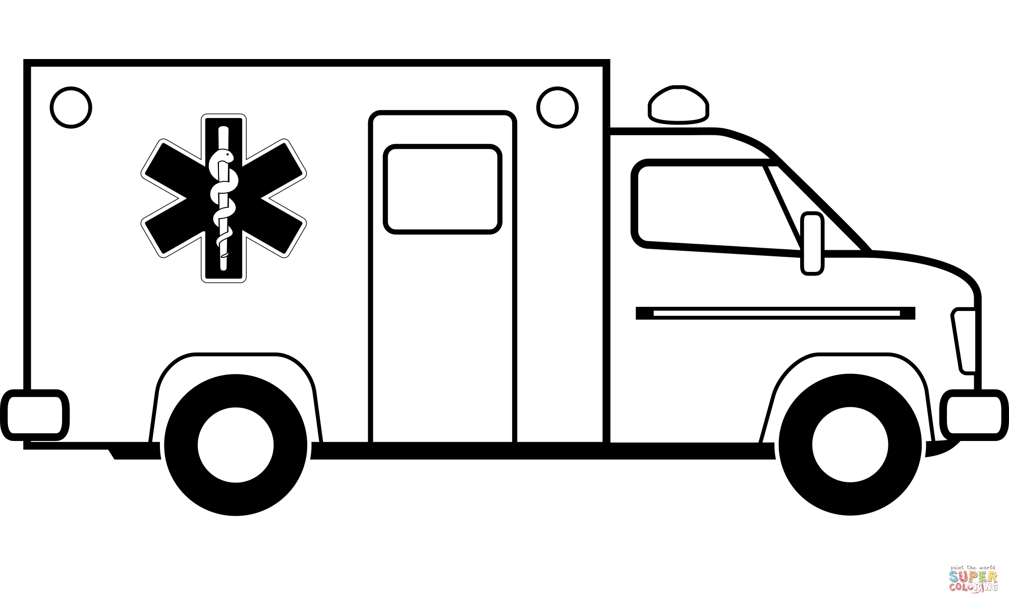 Машина скорой помощи раскраска для детей