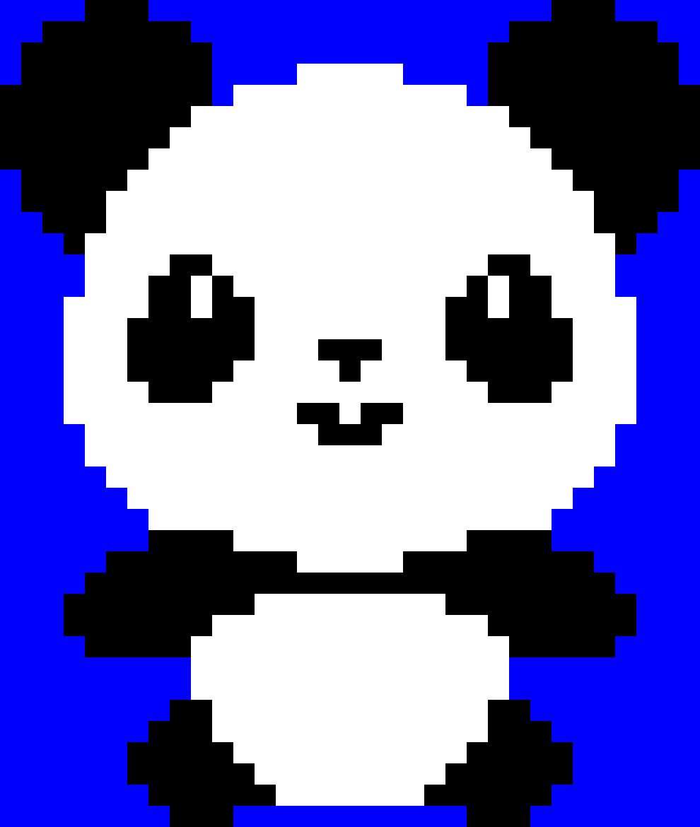 Рисунки по клеточкам панда