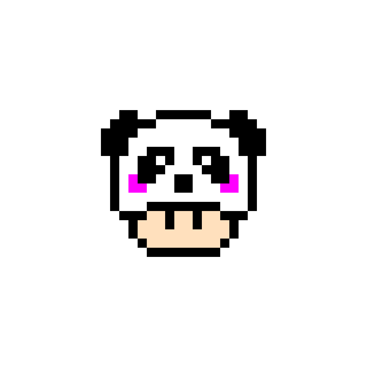 Панда пиксель арт