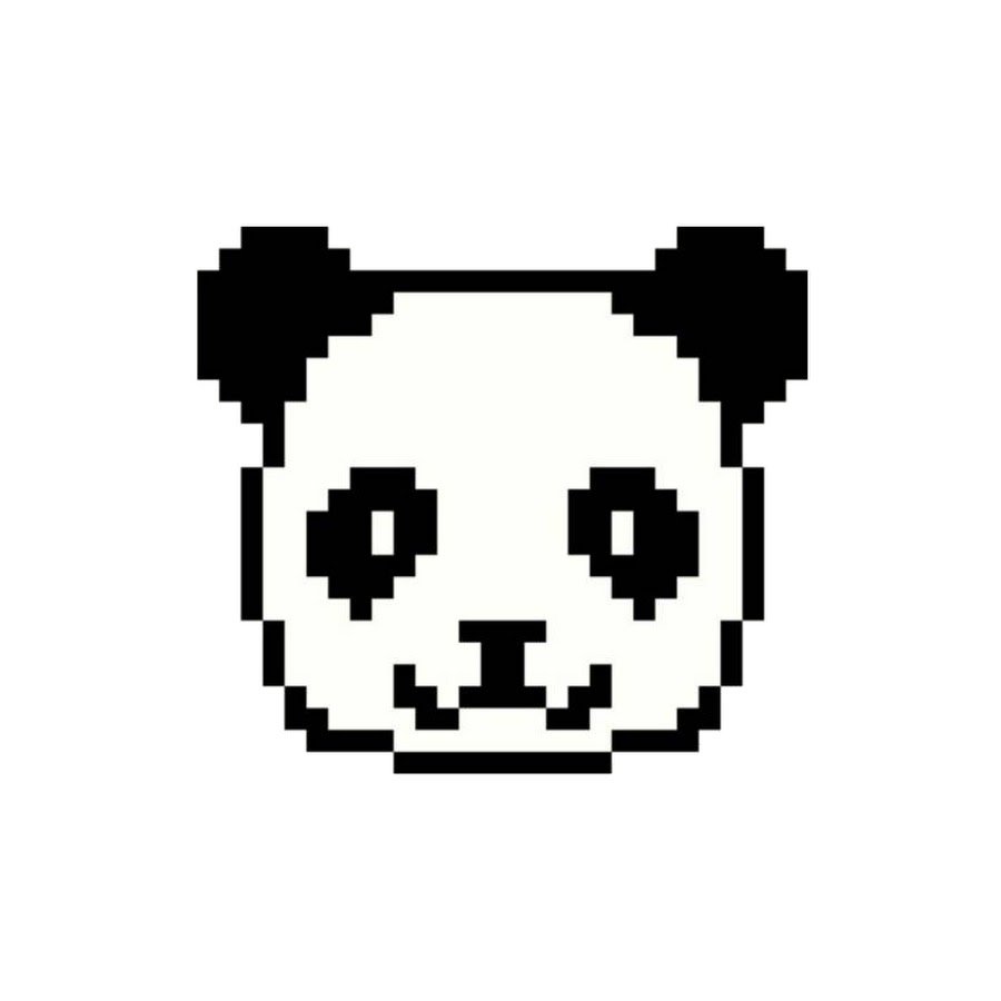 Панда вышивка по вязаному полотну