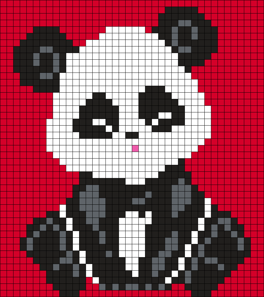 Панда пиксель арт