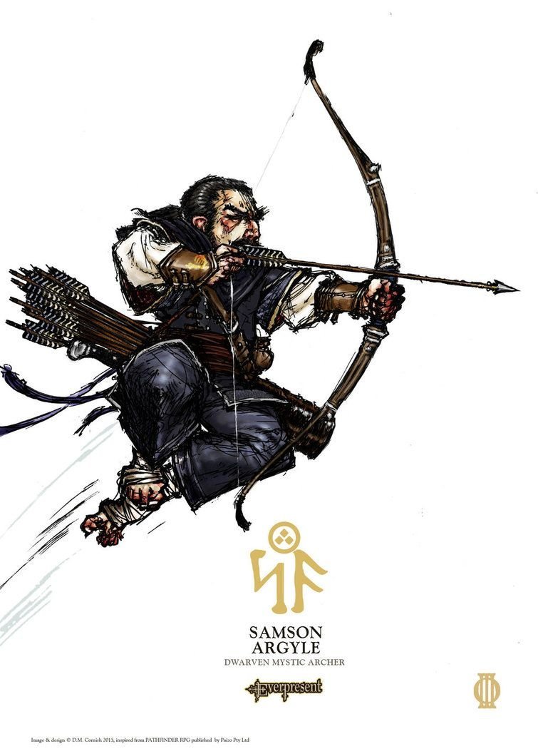 Арт Гном лучник ДНД