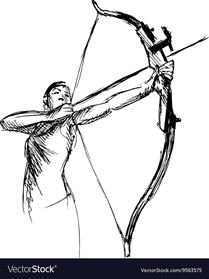 Лук и стрелы эскиз