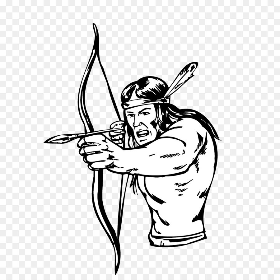 Человек с луком рисунок