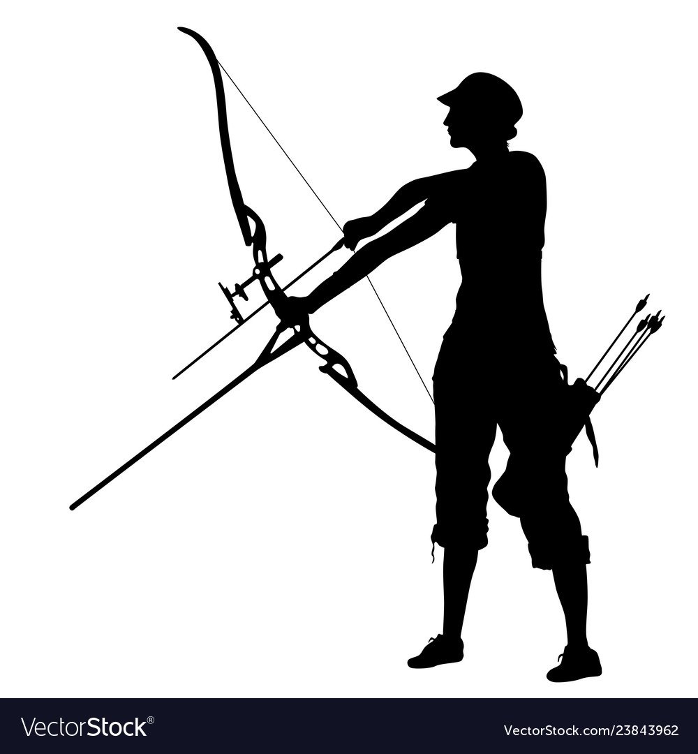 Силуэт лучник и лучница
