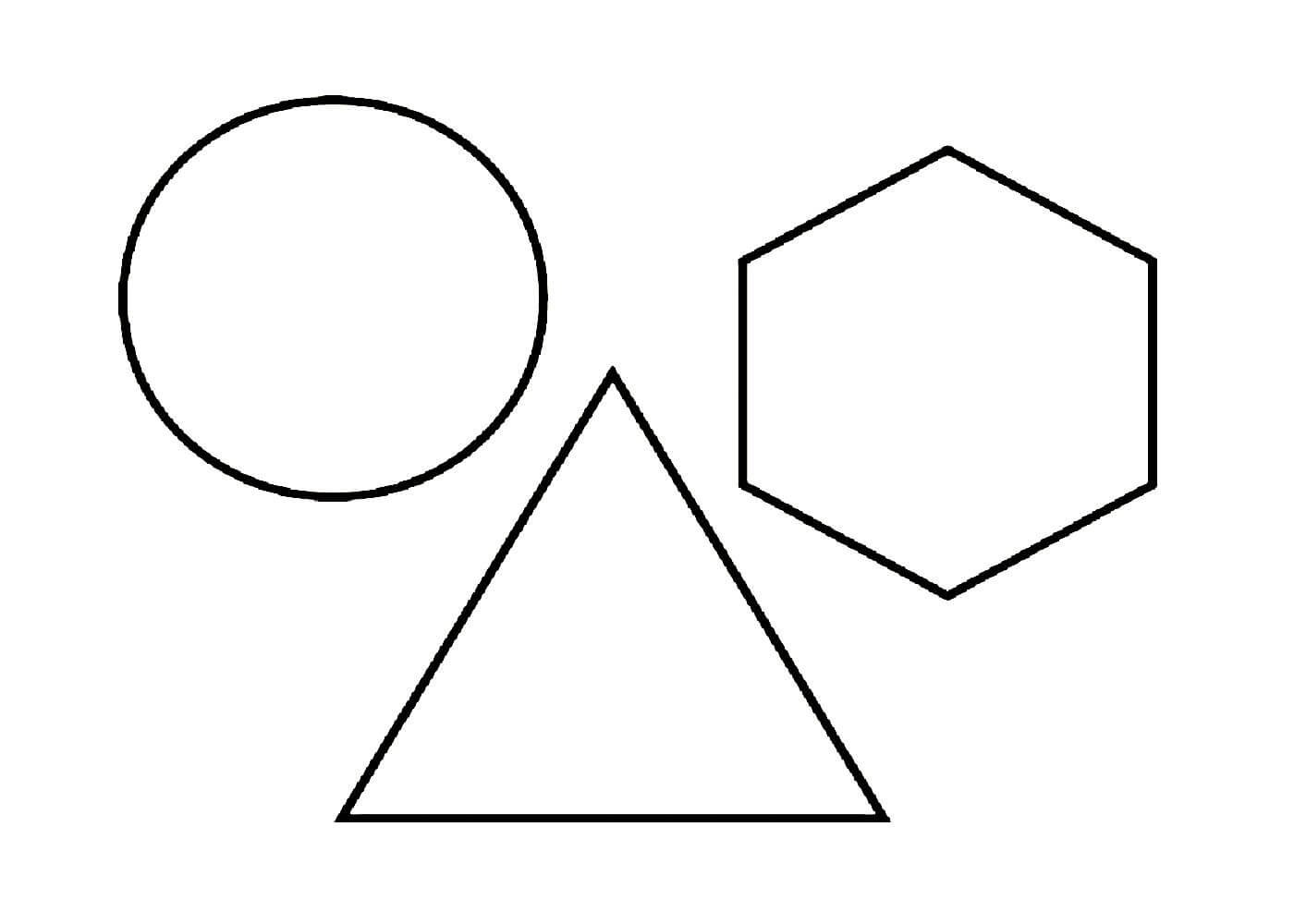 Раскраска для детей 2-3 года треугольник, круг, квадрат распечатать