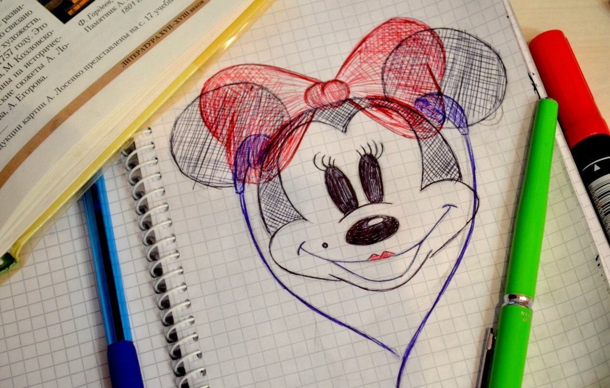 Эскиз розы карандашом