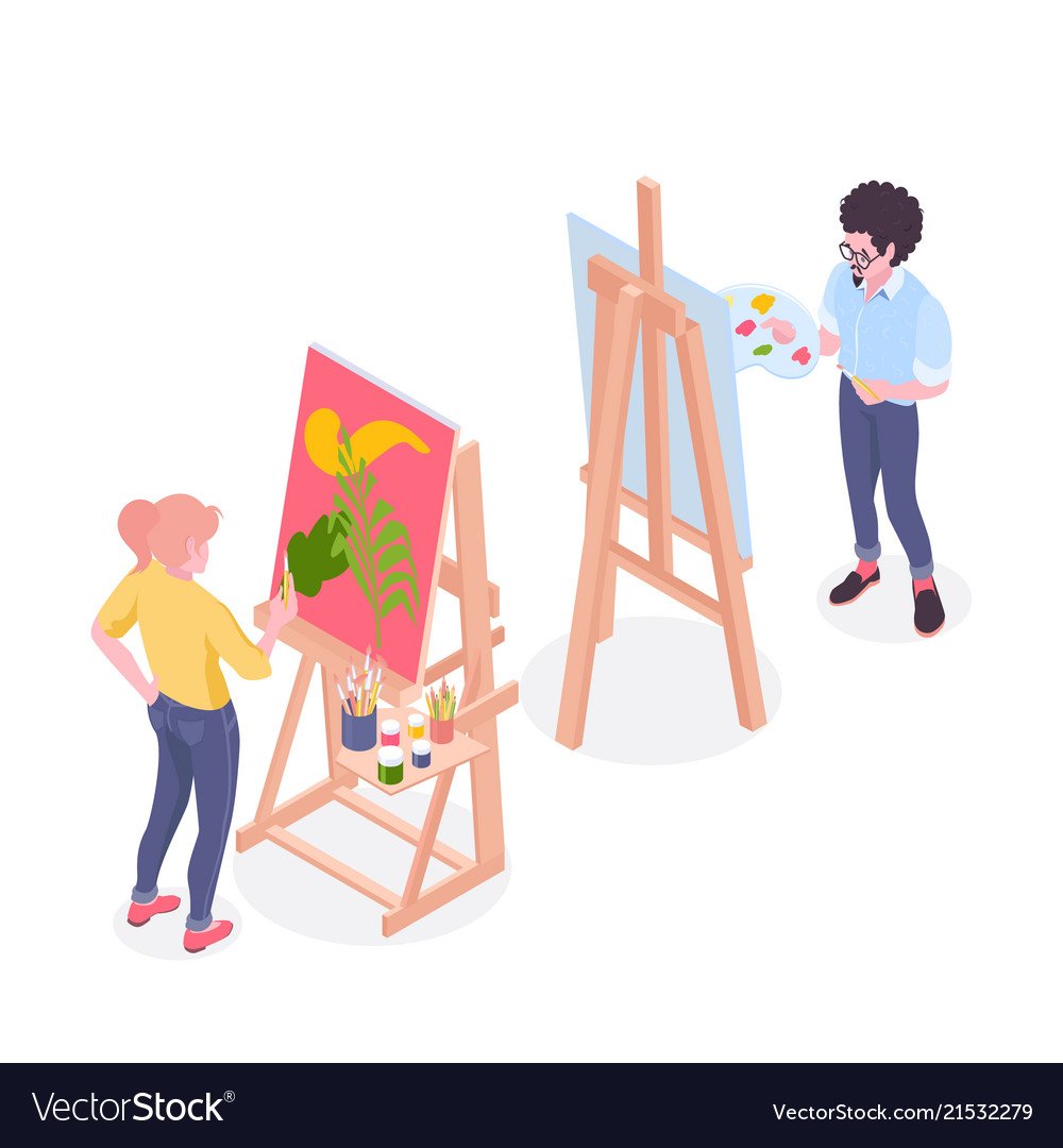 Художник с мольбертом