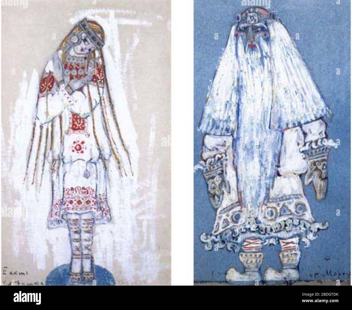 Дед Мороз и Снегурочка для рисования