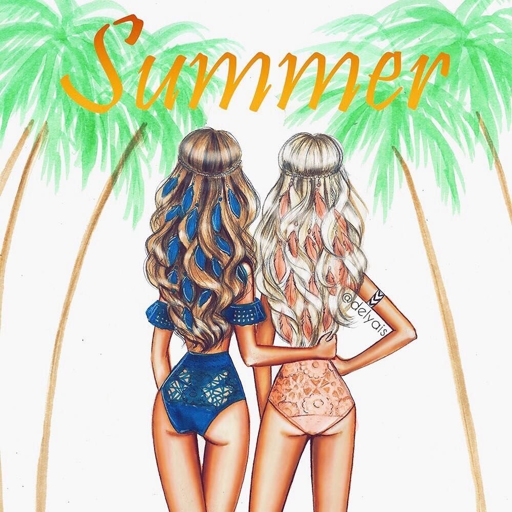 Летние рисунки для срисовки