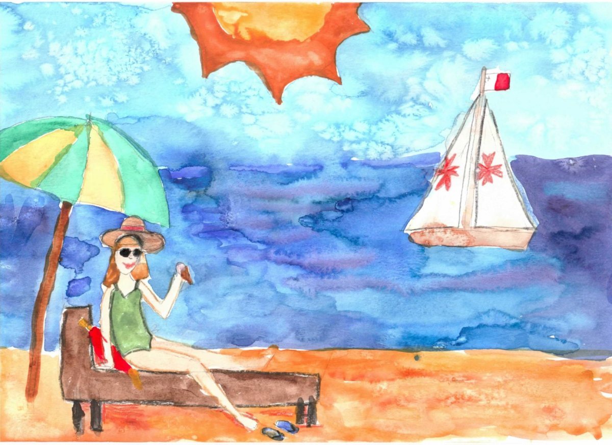 Летние рисунки легкие