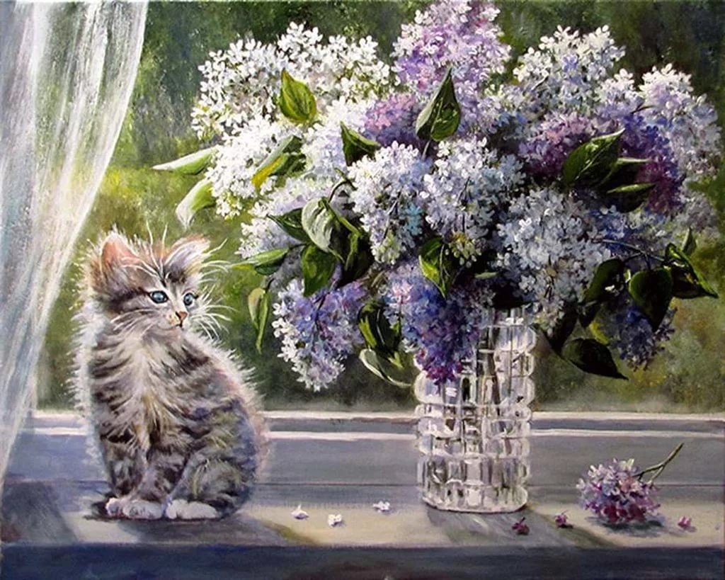 Сирень карандашом