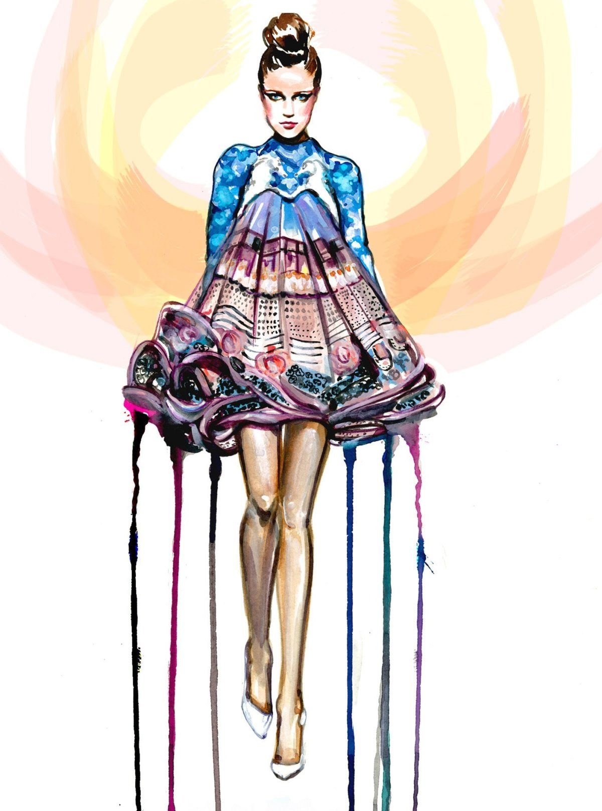 Дизайн современной одежды творческие эскизы. Фэшн иллюстрации Джона Гальяно. Дизайнер Hayden Williams. Иллюстрации в стиле фэшн.