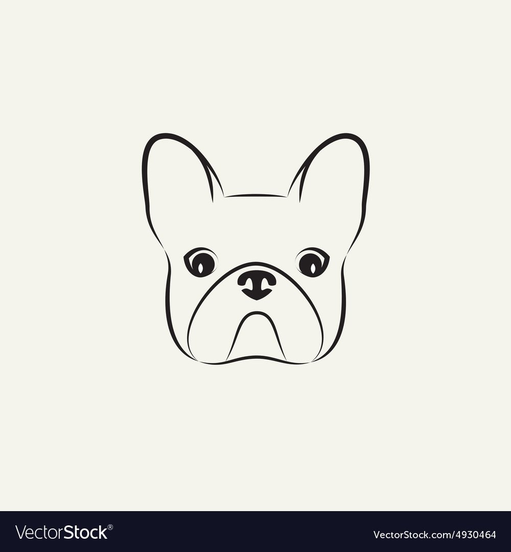 Бульдог милый рисунок