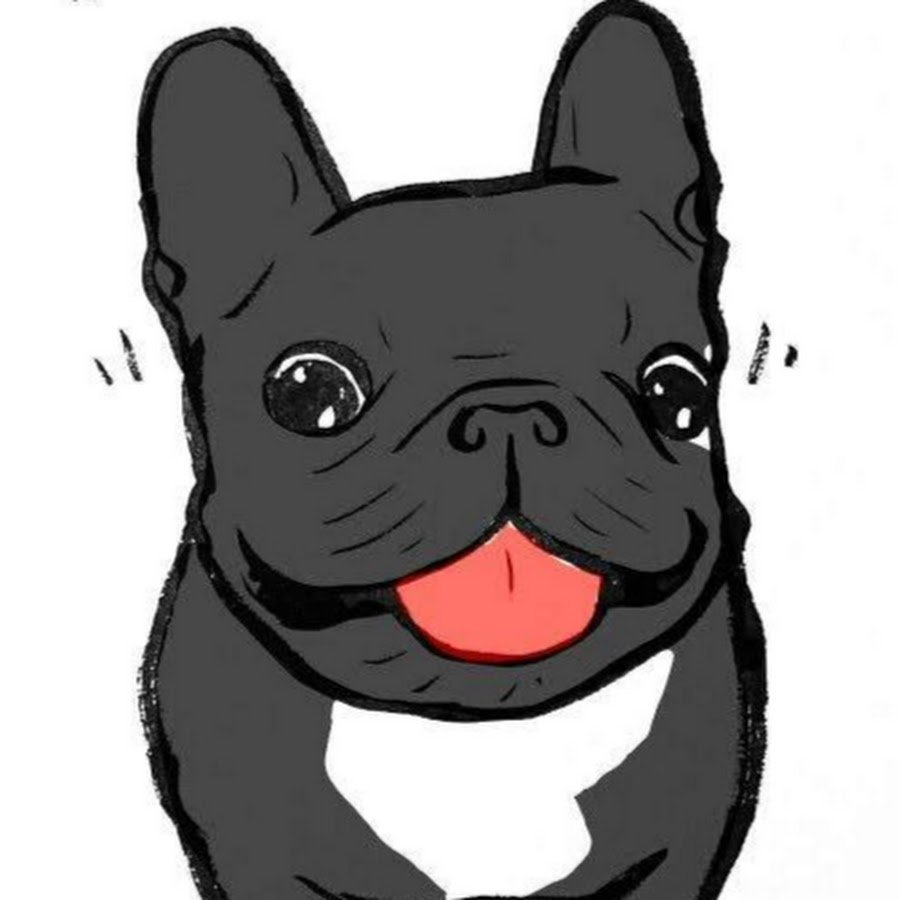 Французский бульдог мультяшный