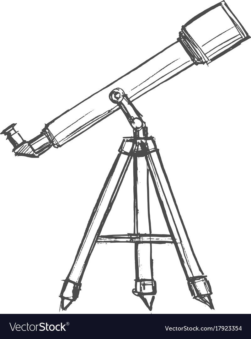 Телескоп зарисовка