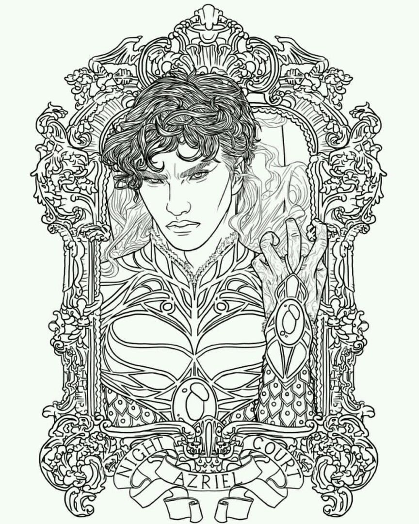 Королевство шипов и роз раскраска