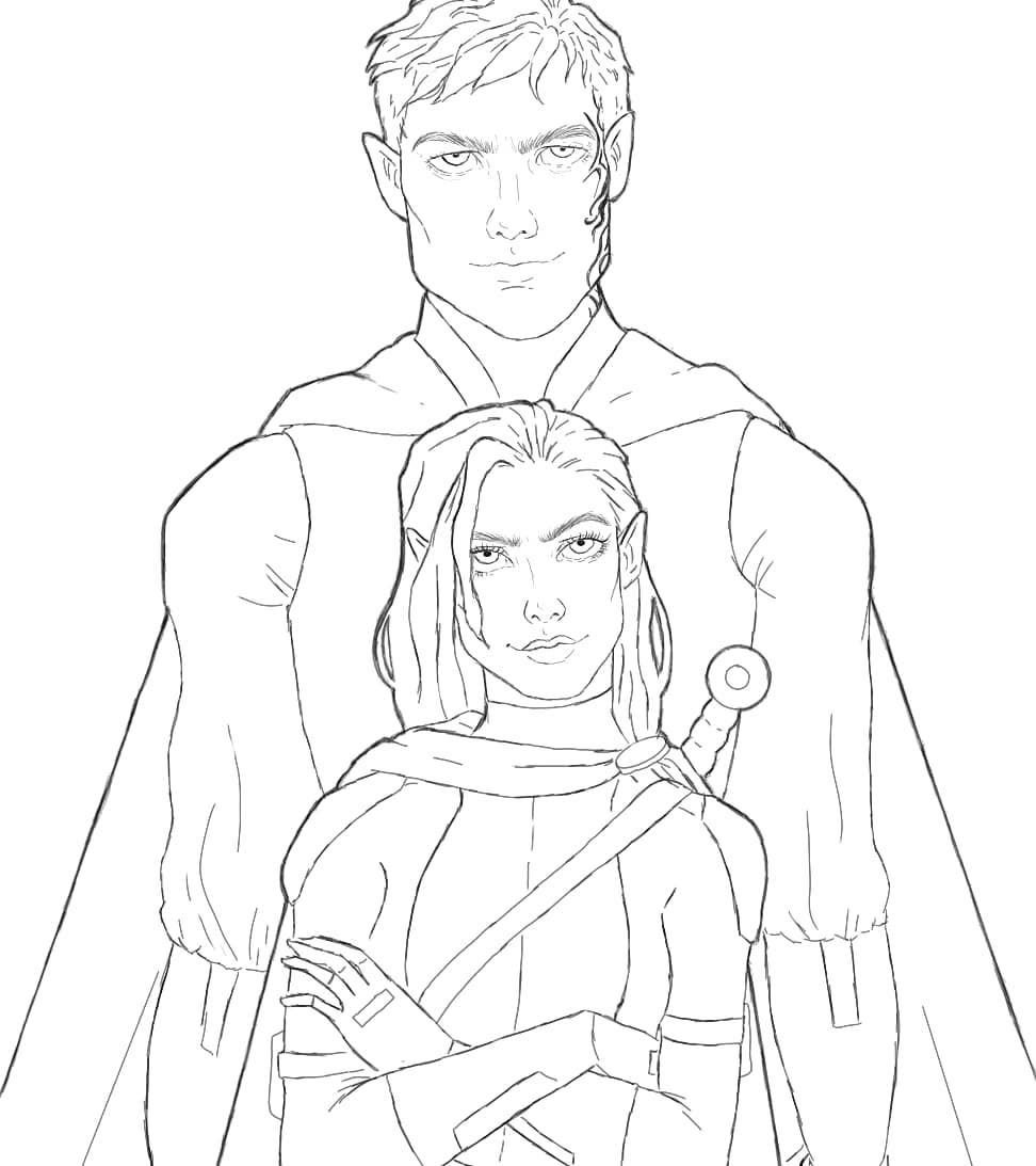 Раскраска королевство шипов и роз