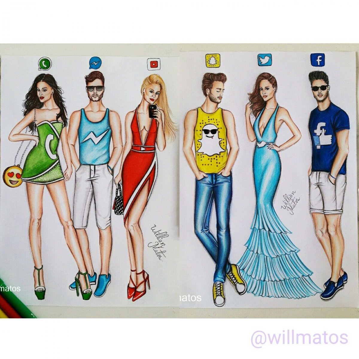 Рисунки девочек в стиле приложений