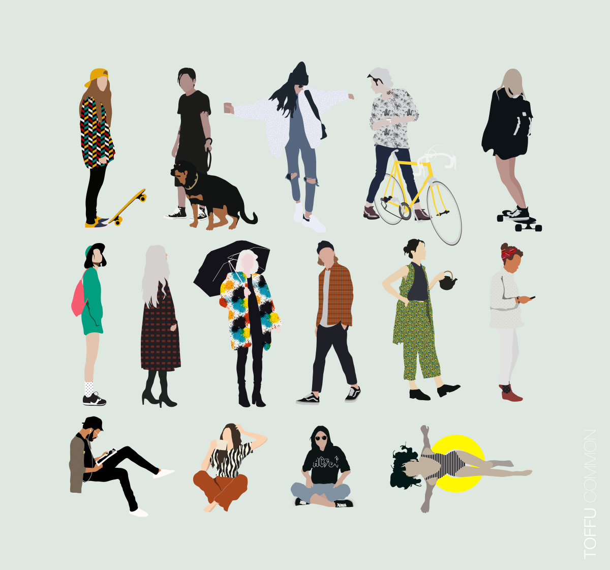 Человек стаффаж вектор