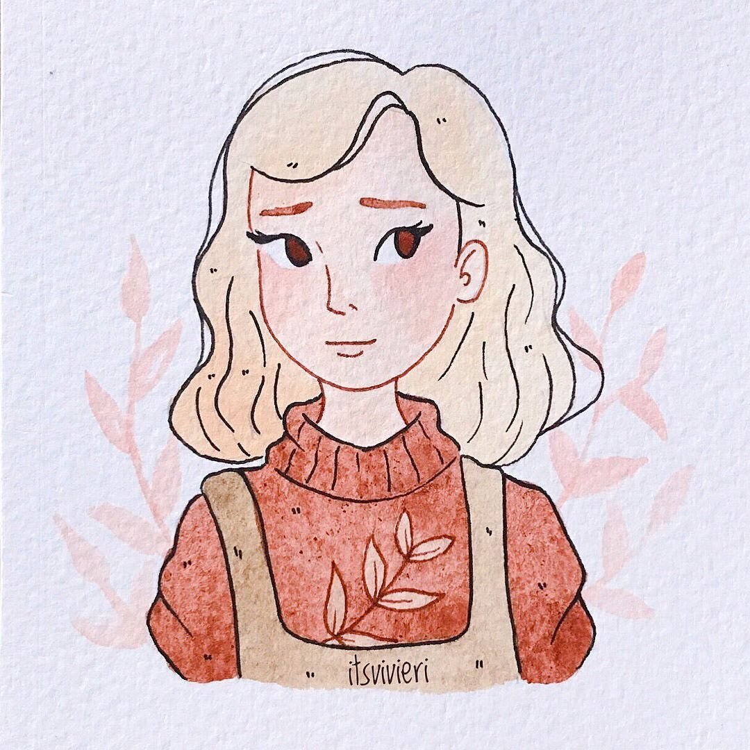 Рисунки для скетчбука лёгкие девочки