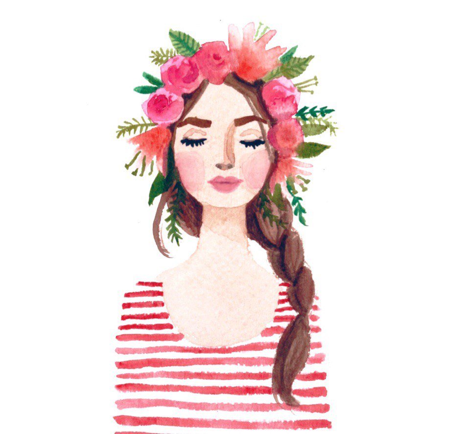 Девушка в венке