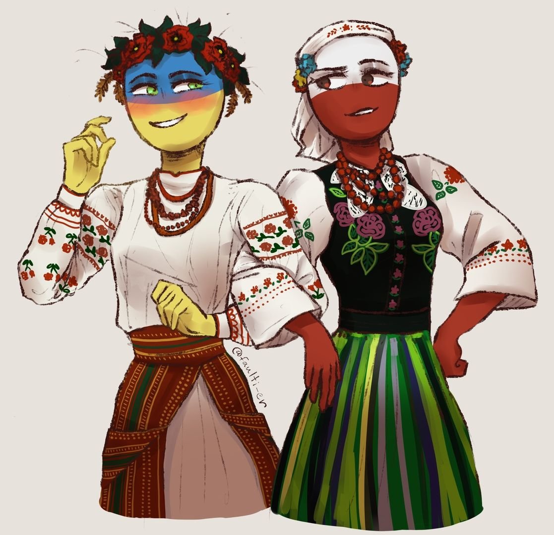 Польша и Украина Countryhumans