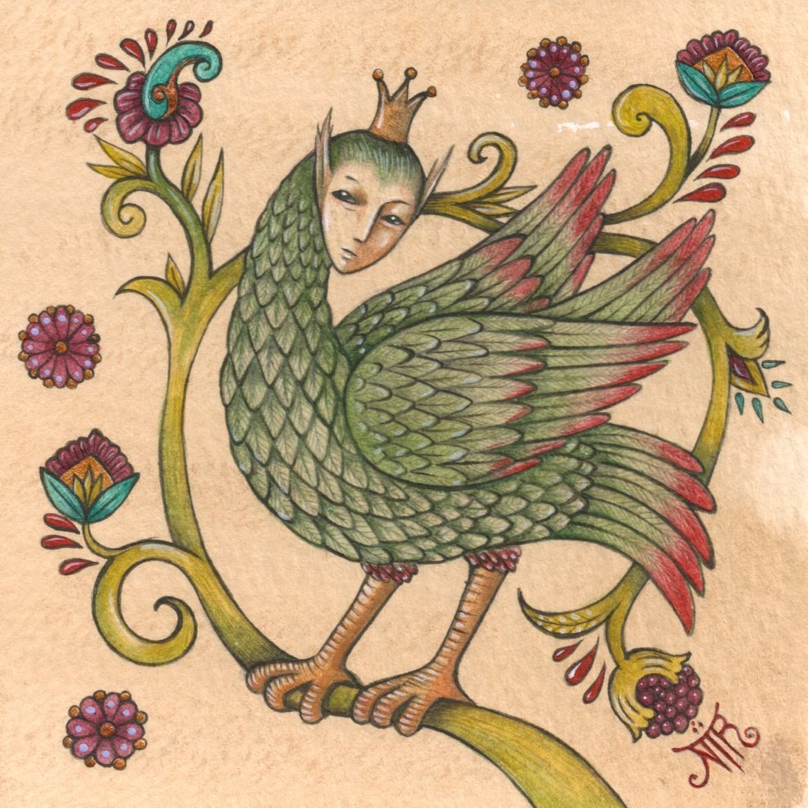 Птица Сирин алконост и Гамаюн