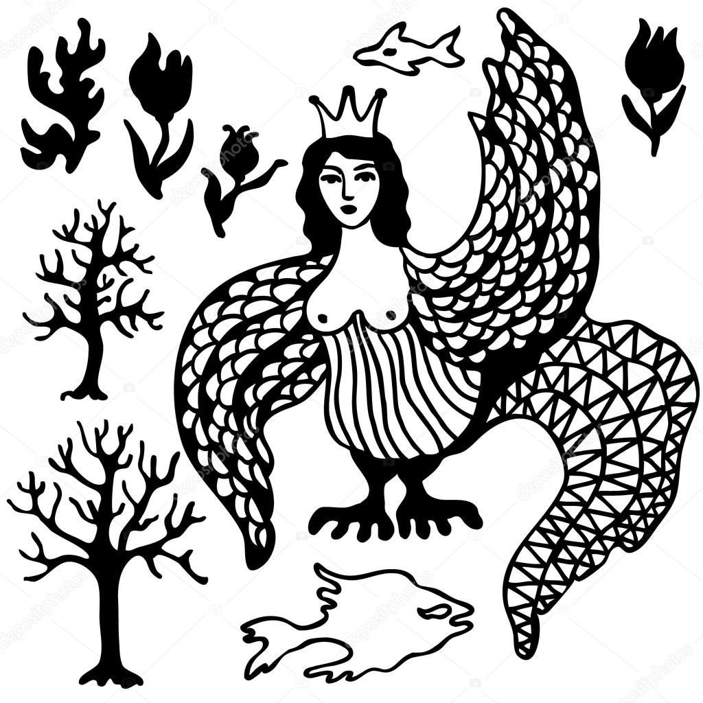 Птица Гамаюн фольклор