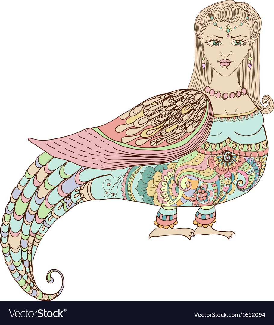 Сказочная птица Графика