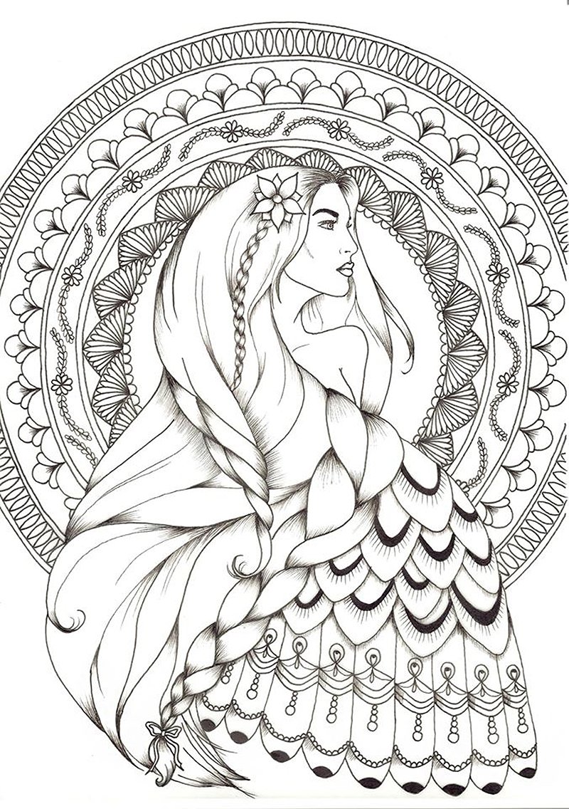 Сирин Гамаюн эскиз