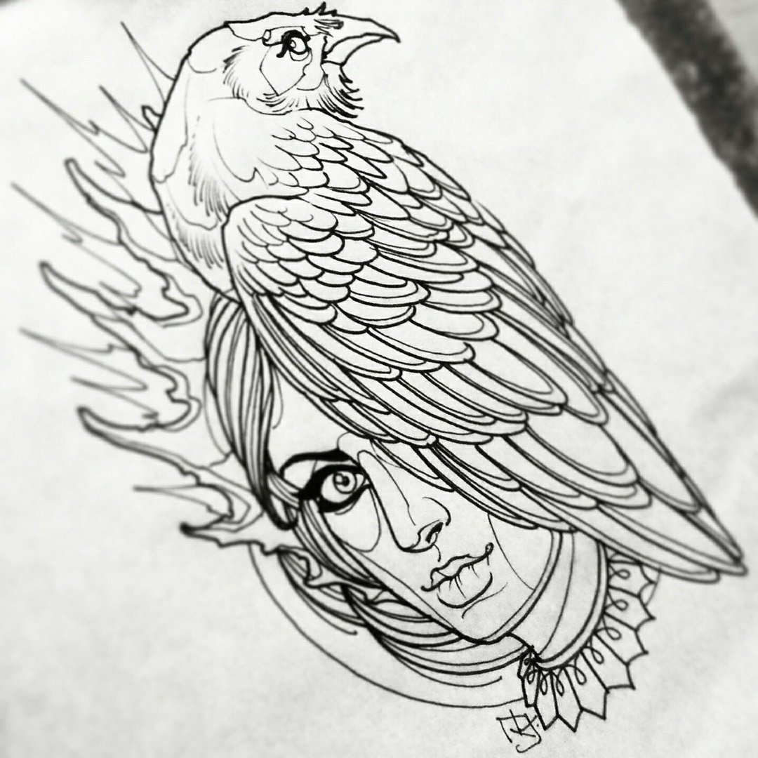 Птица Феникс Сирин алконост