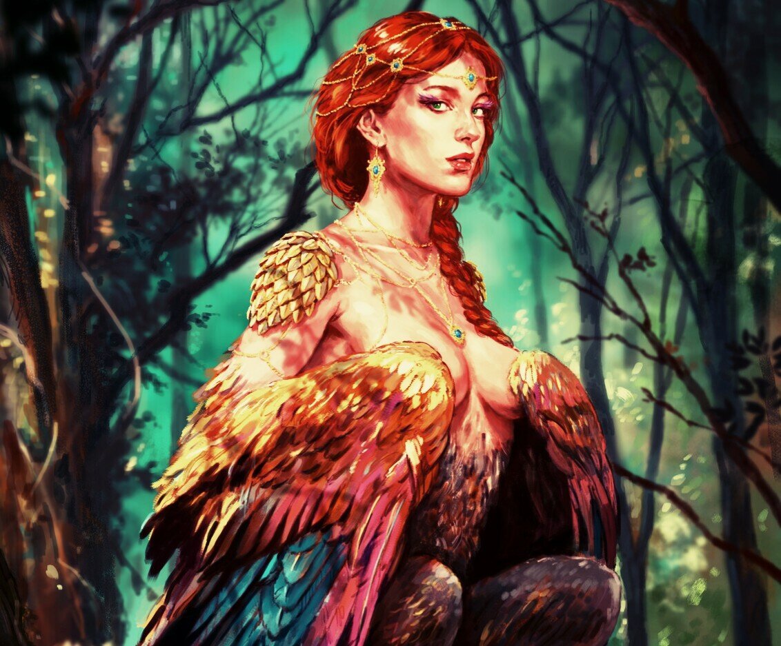 Иван Билибин птица алконост