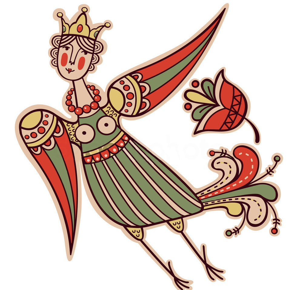 Птица Гамаюн стилизация