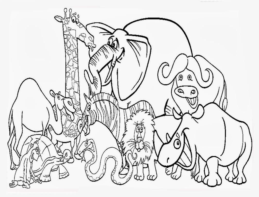 Раскраска для малышей. Зоопарк