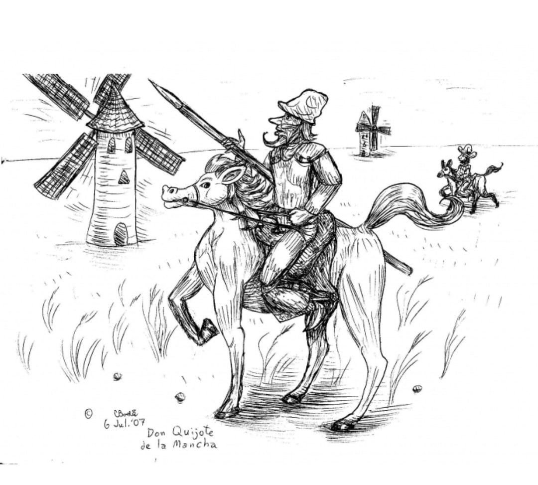 Дон Кихот раскраска для школьников распечатать
