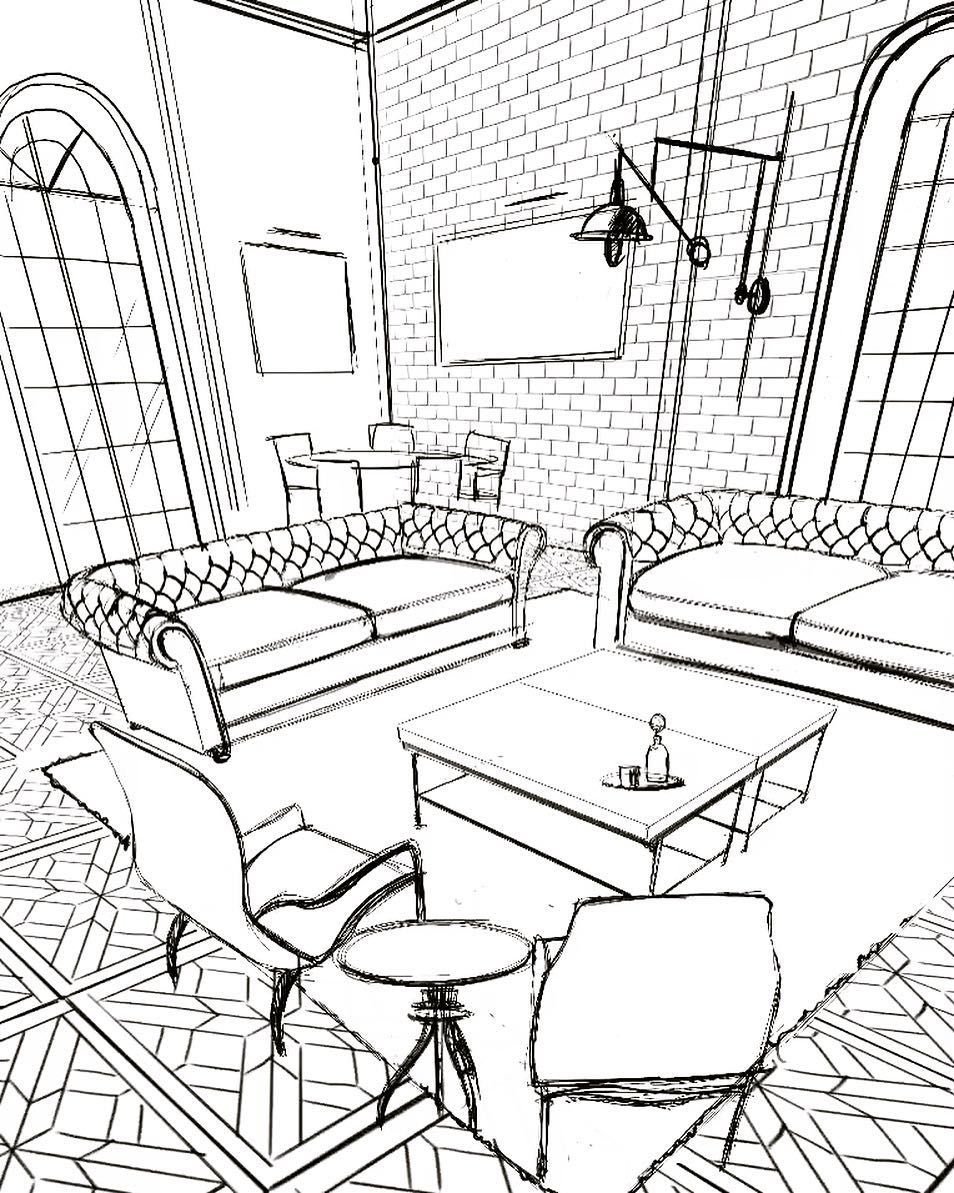 Раскраска домик для кукол