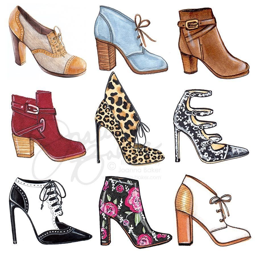 Эскиз обуви женской