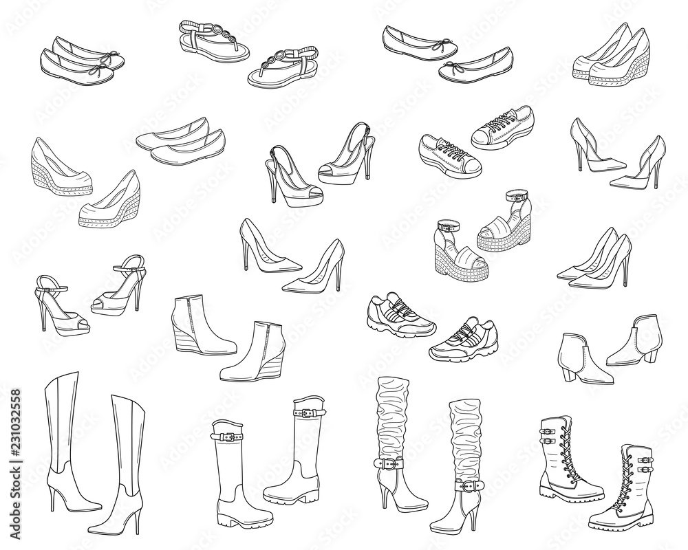 Ноги в обуви вектор