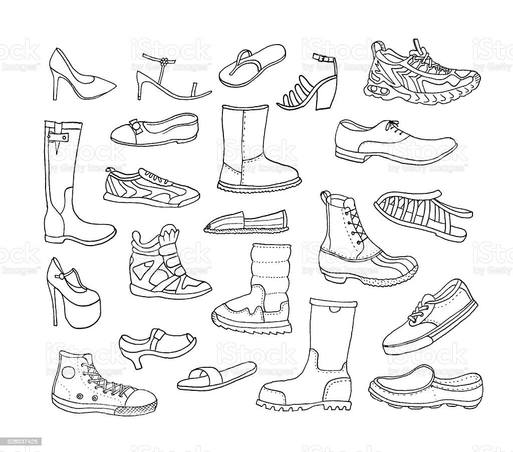 Контурное изображение обуви