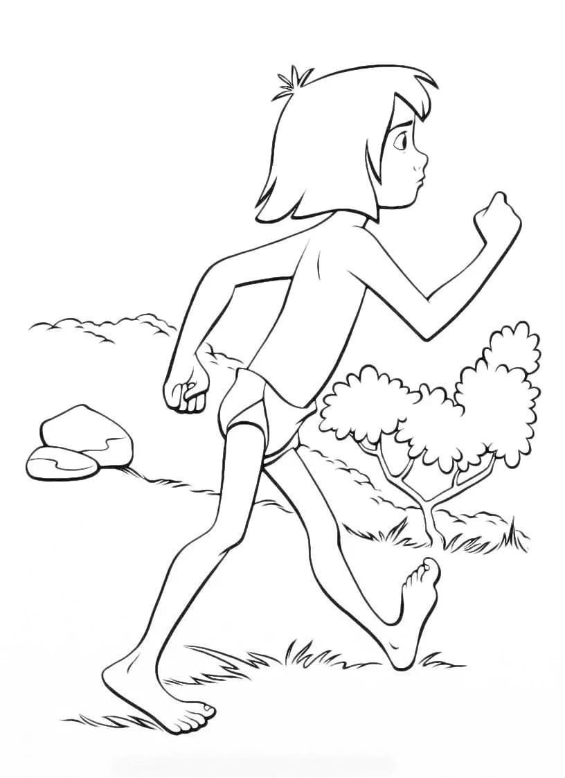 Раскраска Маугли Каа