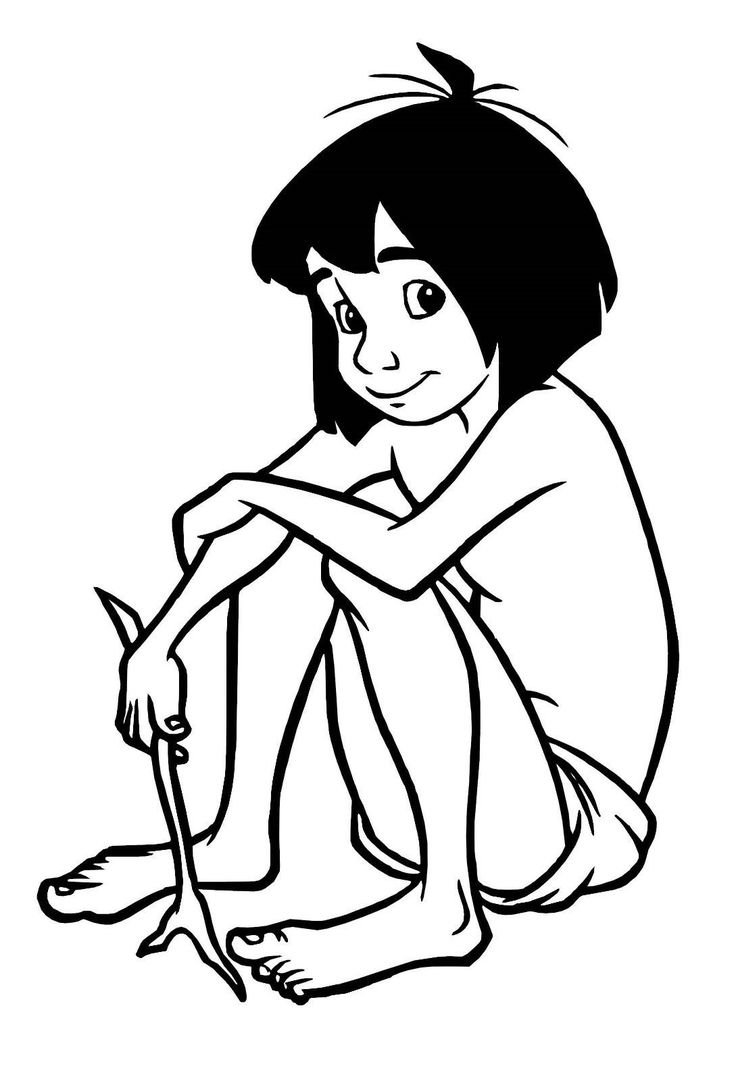 Киплинг Маугли раскраска