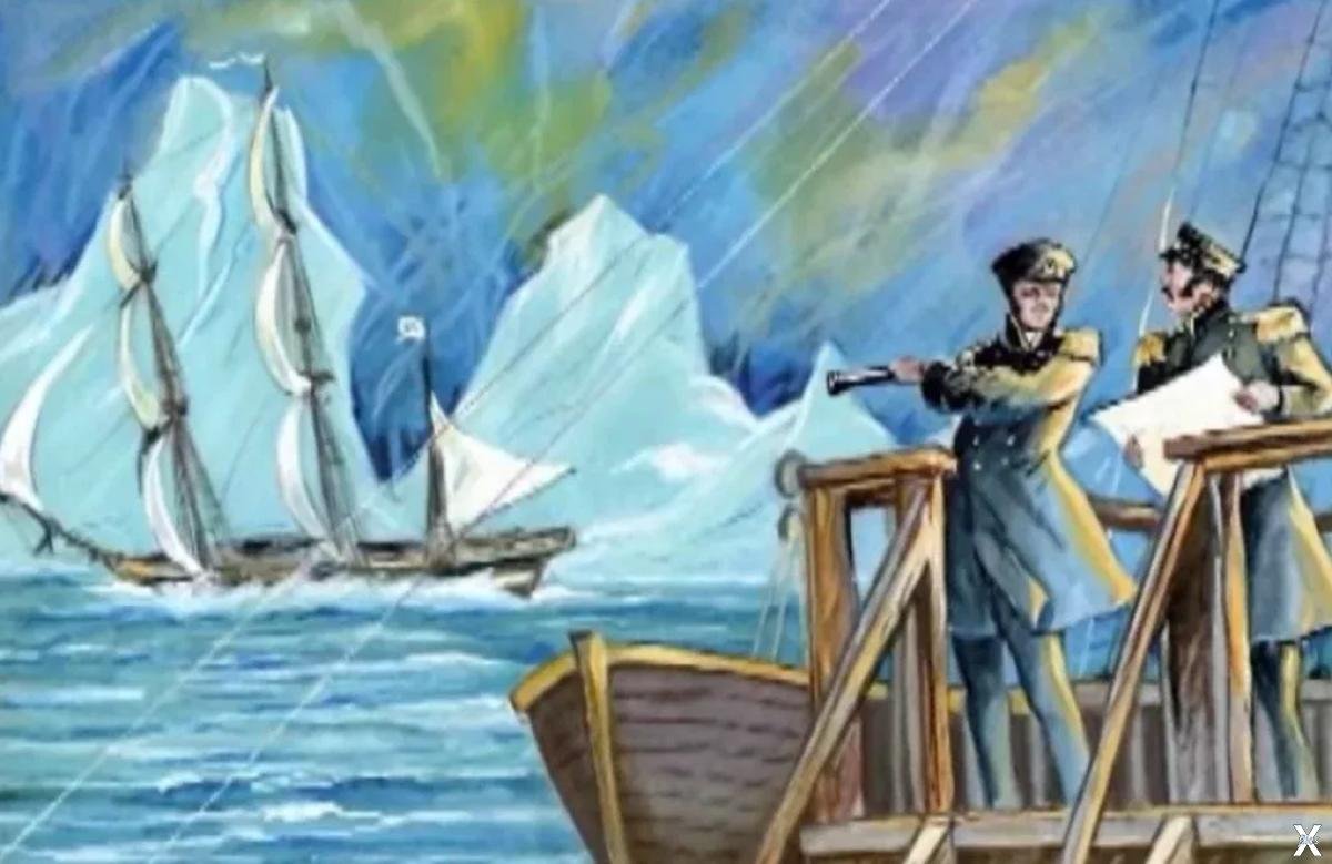 Беллинсгаузен и Лазарев открытие Антарктиды корабли