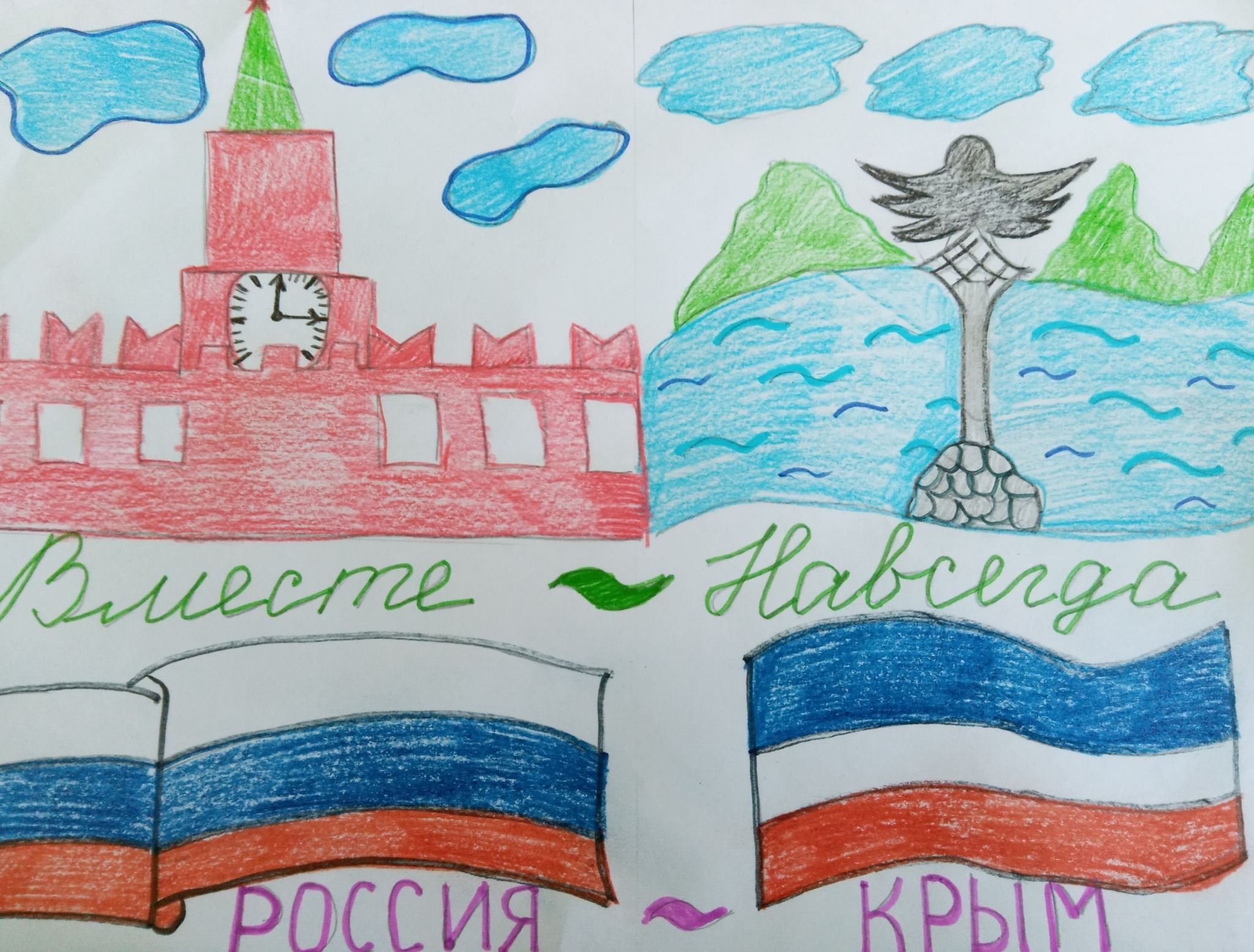 Рисунок воссоединение крыма с россией 4 класс