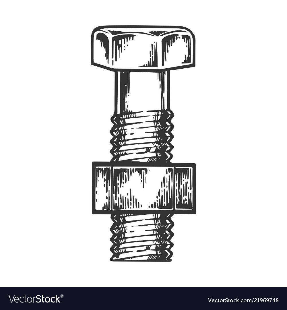 Шестигранник болт вектор