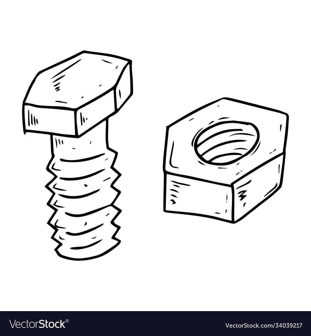 Болт нарисовать для детей