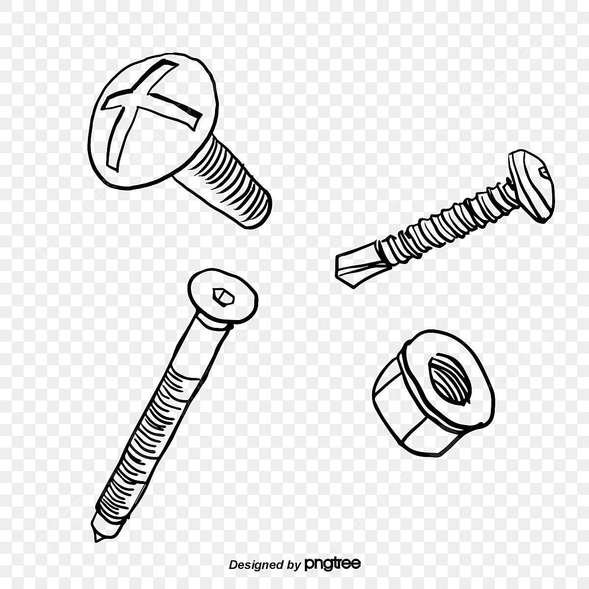 Трафарет болты и гайки