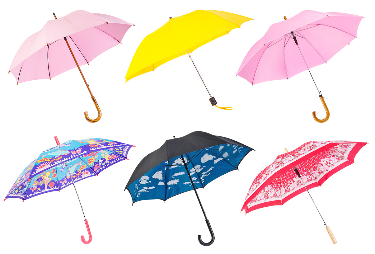 Зонтик. Зонт для детей. Красивый зонт. Зонт на белом фоне. Два зонтика