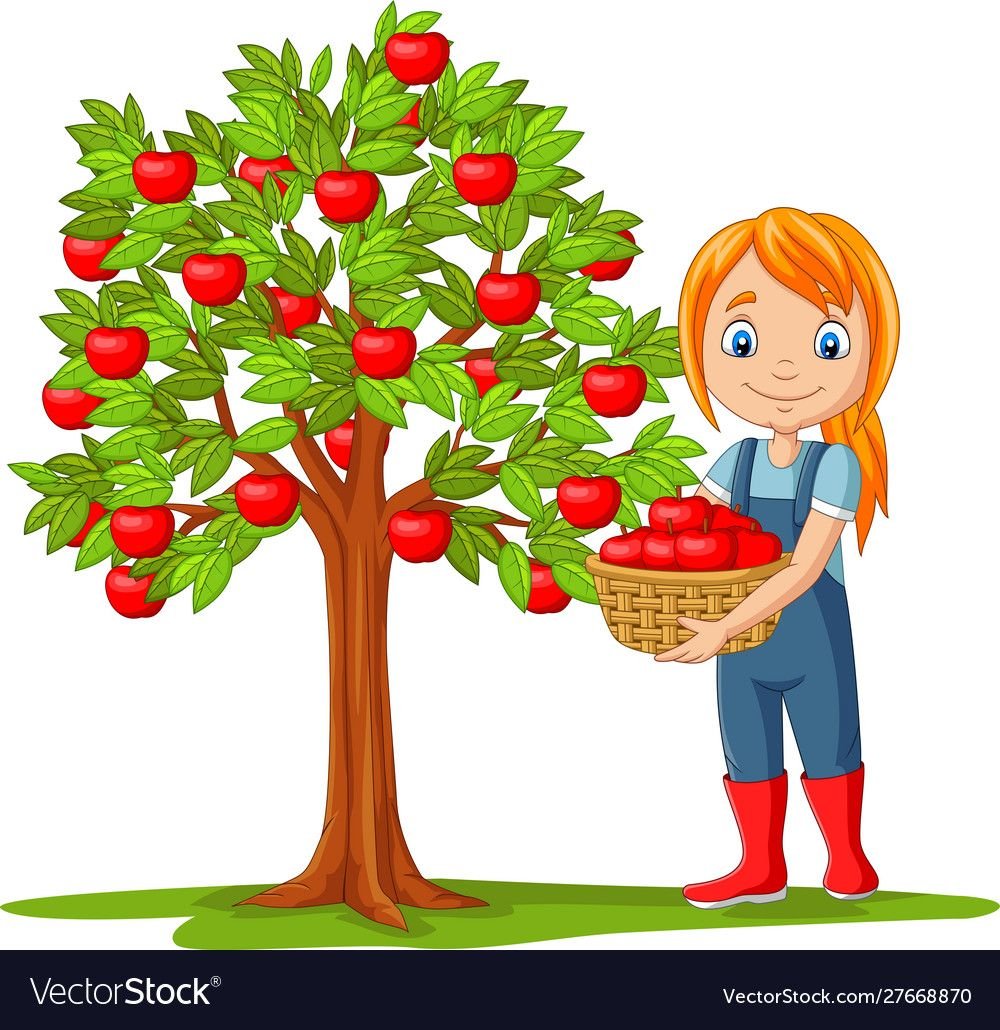 Девочка с яблоней